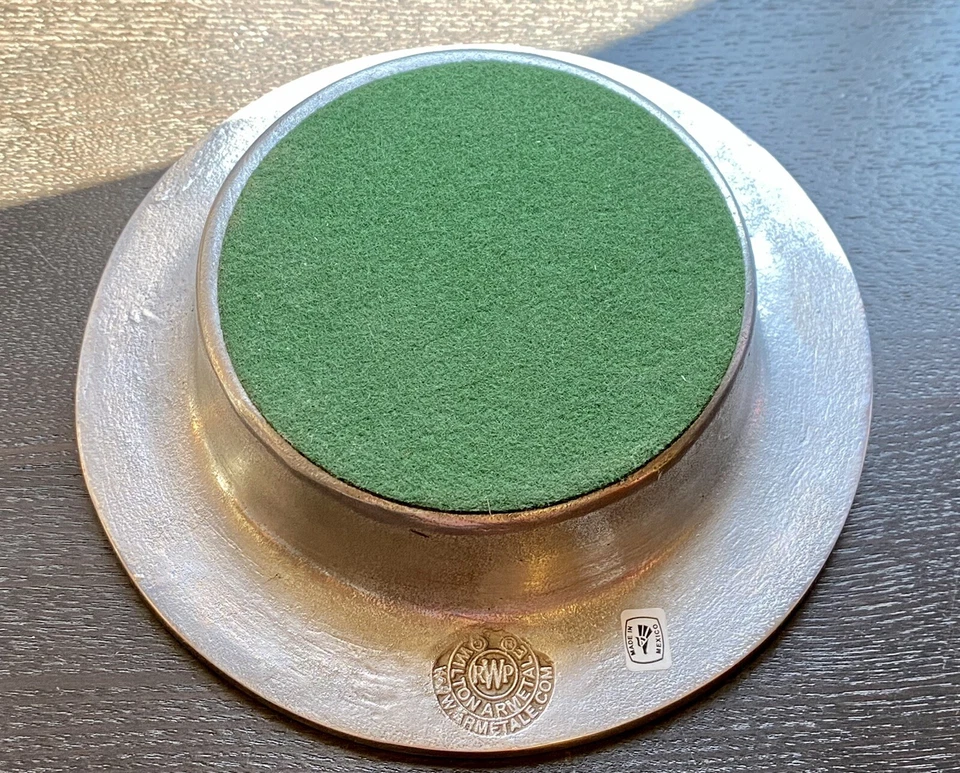 "Ensaladera de frutas Wilton Armetale vintage con borde de fruta en relieve 7""" Foto 3 de 4