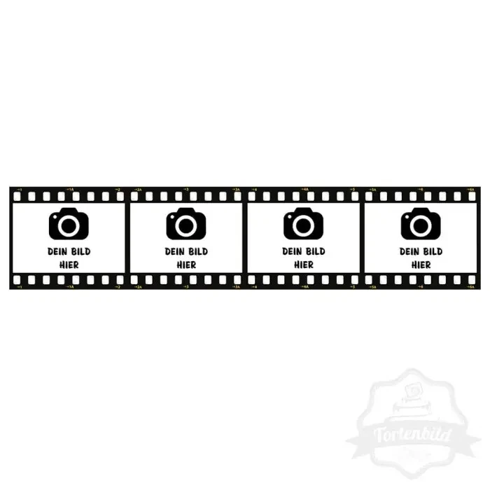 Tortenband Filmstreifen Design – Essbar aus Fondantpapier - Bild 2 von 4
