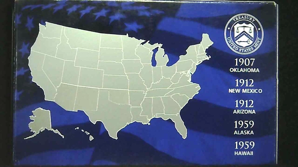 2008-S US Proof State Quarter Mint Set 5 Coins GDC Proof CN CLAD 21loct1002-3 - Image 2 of 4