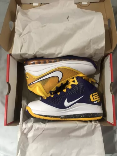 Nike LeBron 7 VII Media Day Lakers DA3203-500 Size 6.5Y