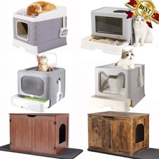 8-Typen Katzentoilette Katzenklo XXL Katzen Hauben Toilette mit Streushcaufel DE