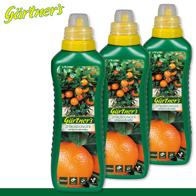 Gärtner s 3 x 500 ml Zitrusdünger mit Spurennährstoffen Orange Olive Feige