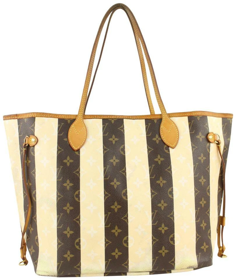 Louis Vuitton Limited Rare Stripe Monogram rayures Neverfull MM Tote