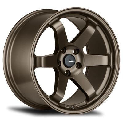 18x9.5 +38 Avid 1 AV-06 5x100 Matte Bronze Wheels (Set of 4)