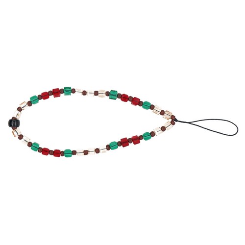 Crystal Beaded Mobile Phone Rope Colorful Lanyard Charm Cord Wrist Strap