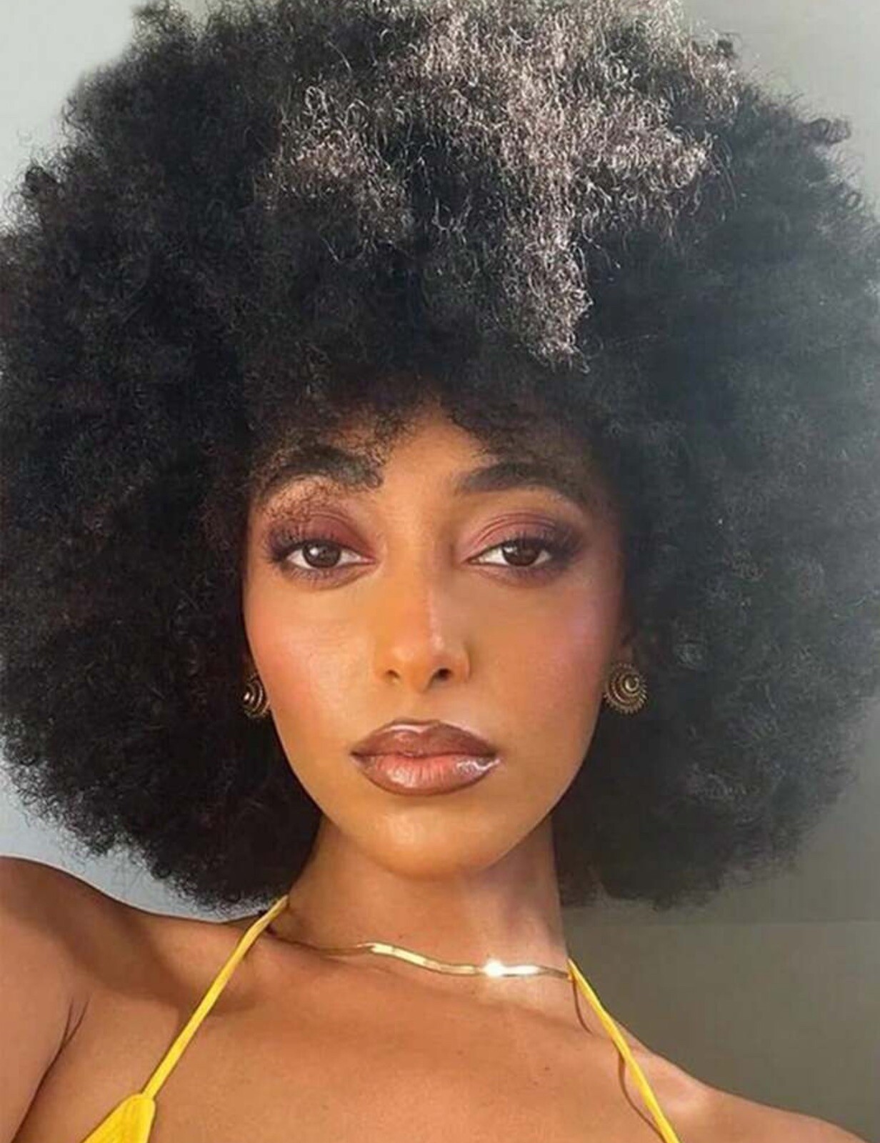 Perruque bouclée noire 25cm style afro pour vos soirées et le quotidien