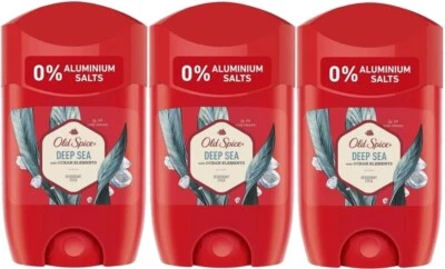 3 x Old Spice Deep Sea Deodorant Stick für Männer 50 ml, 48H frisch
