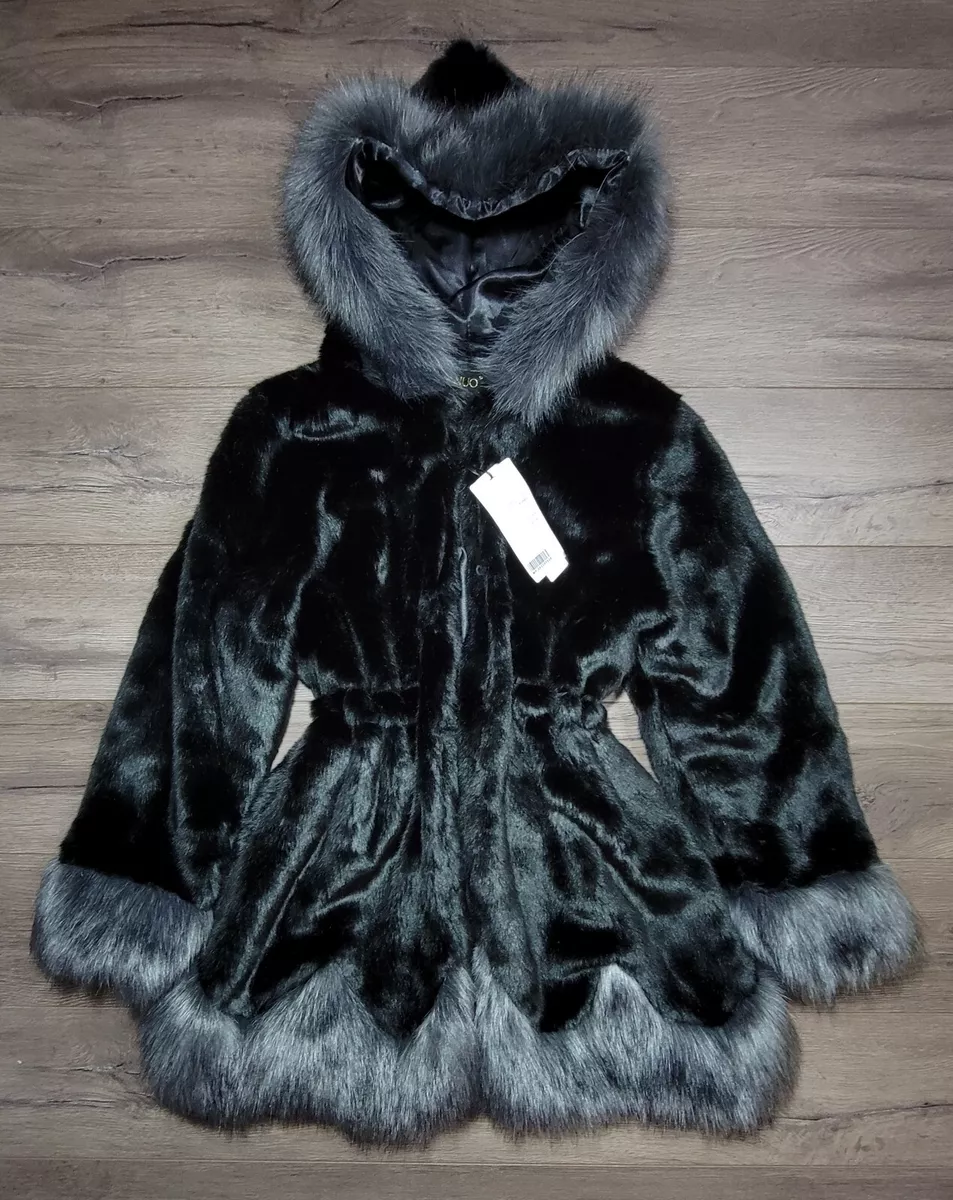 Fhillinuo Women s luxurious faux fur coat Size US 4 petite Color