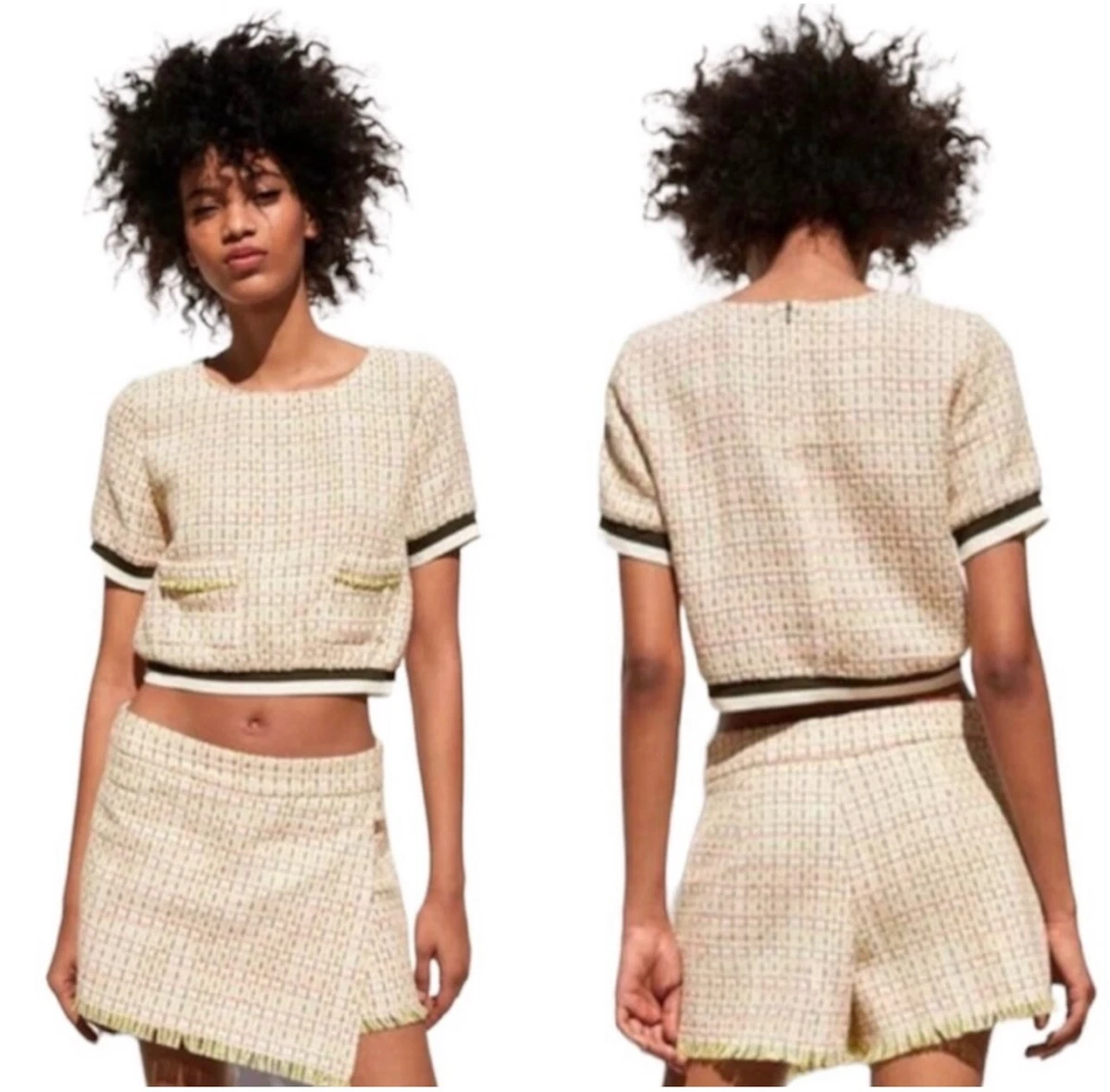 Short tweed zara new arrivals