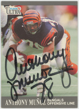 Anthony Munoz 1991 Fleer Ultra Auto Signed #21 Cincinnati Bengals 25137