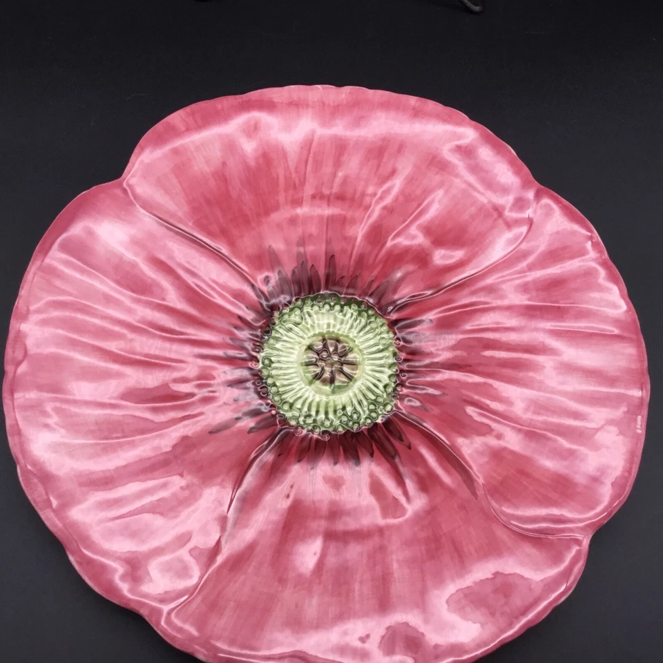 Обеденная тарелка Group Flower By Maxcera с розовым цветочным узором 10 дюймов керамика с ручной росписью - Изображение 2 из 4