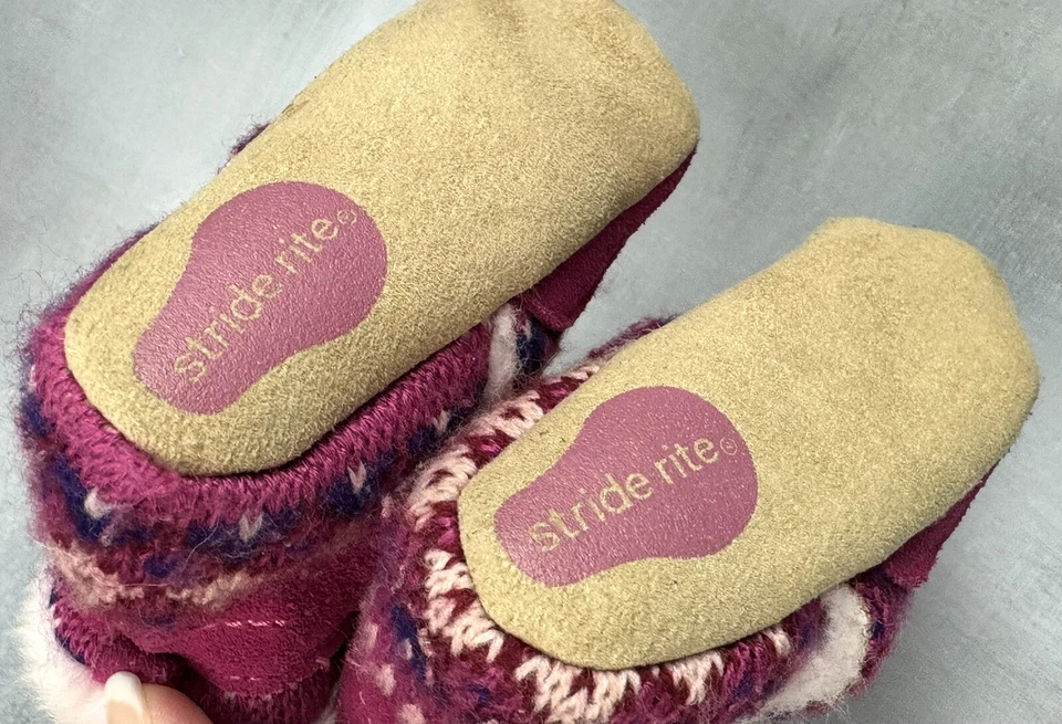 Stride Rite Infantil Talla 1.5 Botines Cuna Dulce Abrazo Tejido Cálido Invierno 0141 Foto 4 de 4