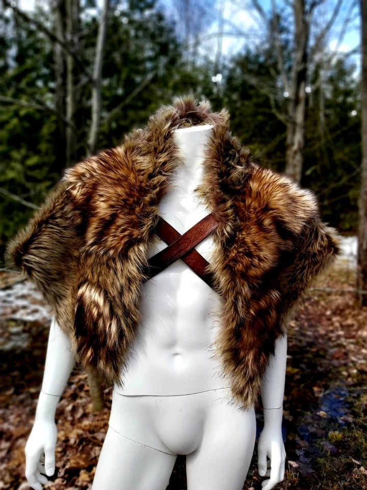 Fur Coat Shrug Shawl Game of Thrones Costume - Image 3 of 4
