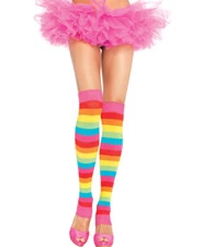 Brand New Rainbow Leg Warmers Leg Avenue 3922