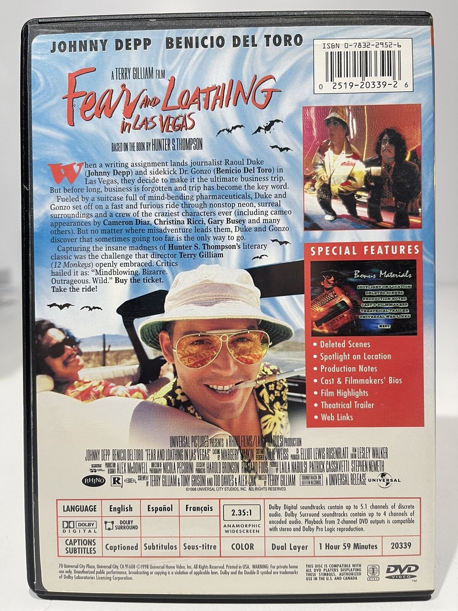 Fear and Loathing in Las Vegas (DVD, 1998) 25192033926| eBay