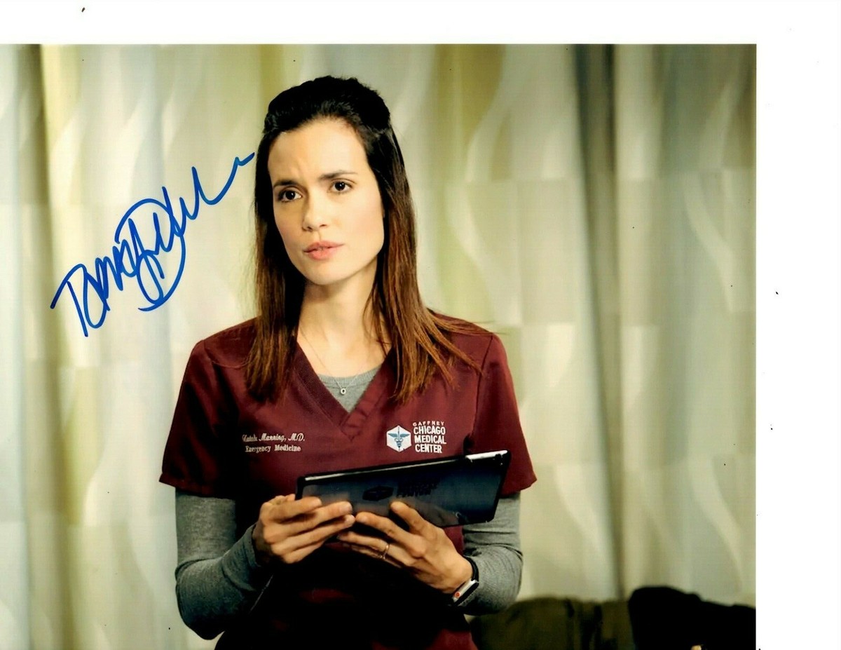 CHICAGO MED TORREY DEVITTO SIGNED IN SCRUBS 8X10 NATALIE MANNING