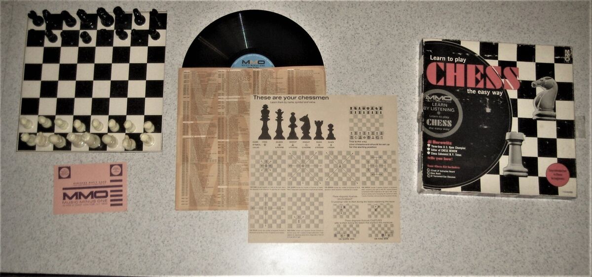 RARE Learn to Play Chess the Easy Way Full Set with Board and Vinyl LP  Horowitz