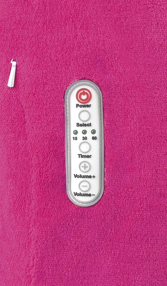 Almohada de terapia de sonido de felpa Conair SP1 negro rosa cebra 6 sonidos 3 ajustes de tiempo Foto 2 de 2