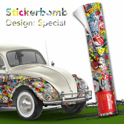 Special Stickerbomb 100x150cm Auto-Folie 3D car-wrapping Luftkanal,Marken, Logos