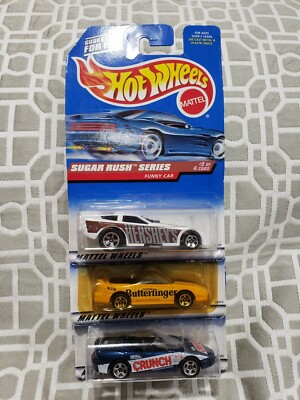 Hot wheels Sugar Rush Series, Crunch, Butterfinger, Hershey's Mattel Wheels
