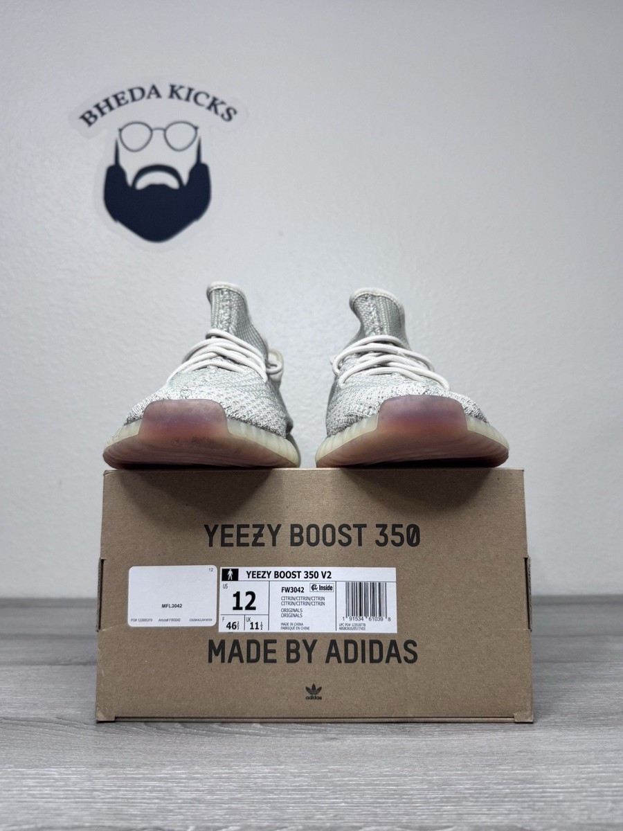 Size 12 - adidas Yeezy Boost 350 V2 Men's Citrin Non-Reflective Size 12 - adidas Yeezy Boost 350 V2 Men's Citrin Non-Reflective