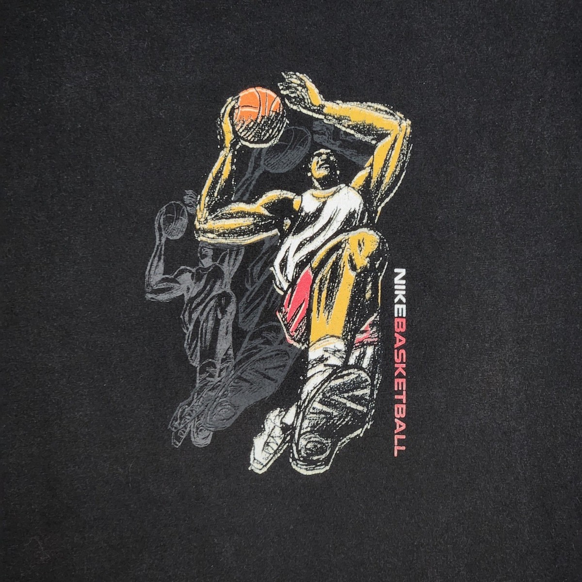 極美品 希少品 ヴィンテージ NIKE Basketball Shirt Vintage 90s Nike Basketball Shirt Mens Large Black Graphic Dunk