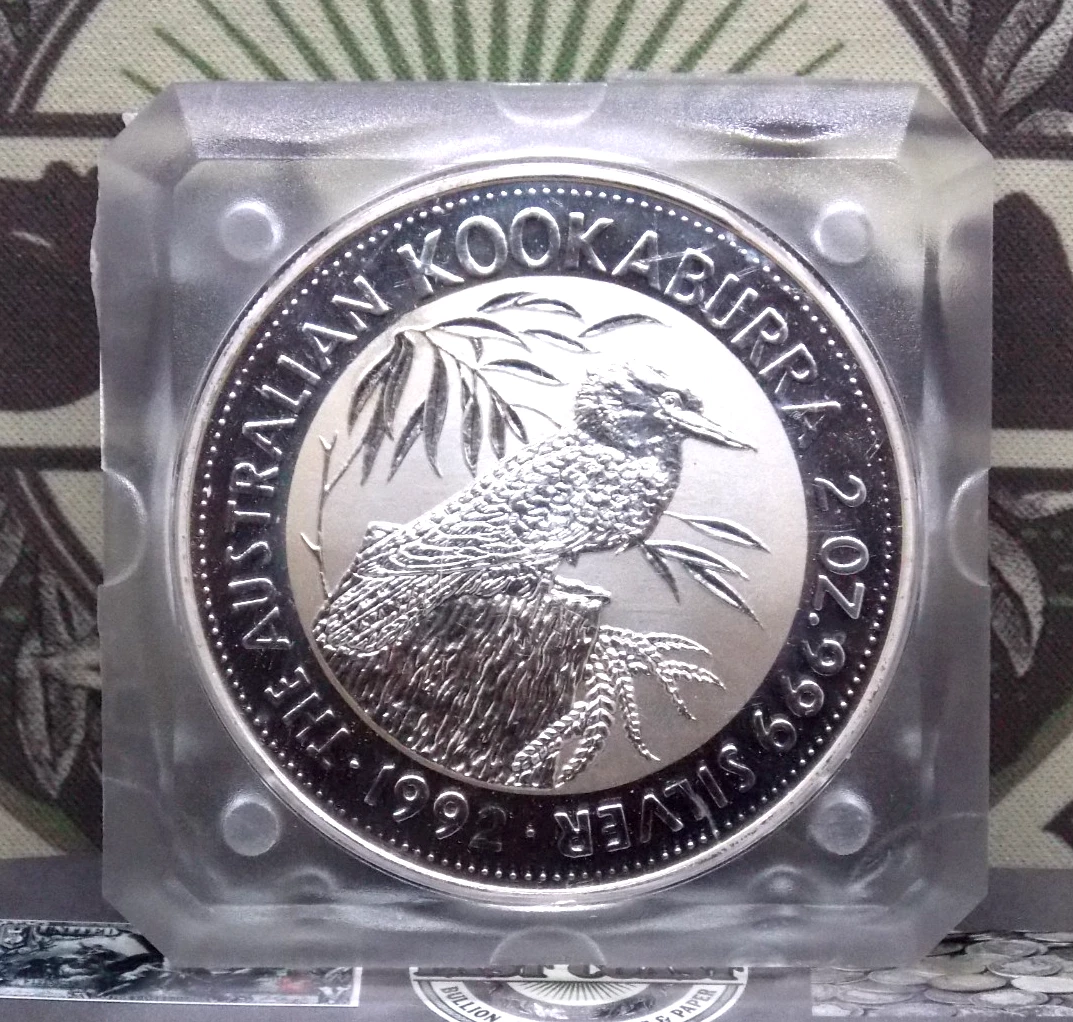 Australian Kookaburra Uncertified 1992 Silver Bullion Coins for