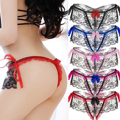 1/2 Packs Women's Thong Underwear G-String Sexy Briefs Panties Lace Intimates US