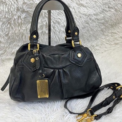 Marc by Marc Jacobs 2way hand shoulder Bag Black leather logo Used