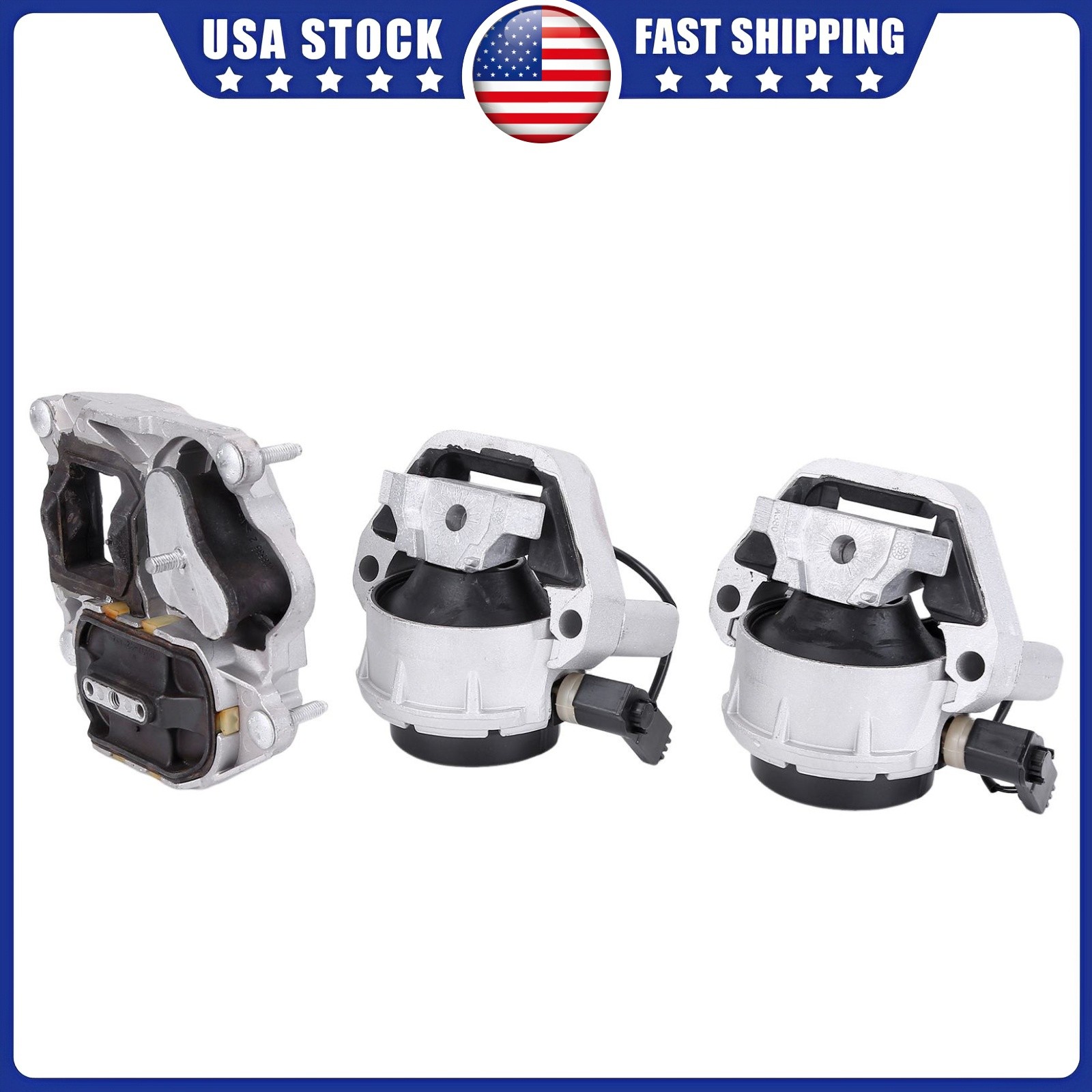 3PCS FOR AUDI A6 A7 QUATTRO 3.0L V6 2012-2018 AUTO TRANSMISSION & ENGINE MOUNTS