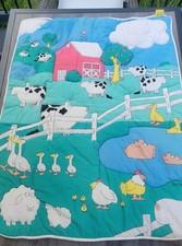 VTG Boynton for Babies Quilted Farm Scene Wall Hanging Sandra Boynton Quilt 90s