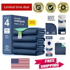 34" x 36" Waterproof Reusable Bedwetting Pads - Maximum Protection  Comfort