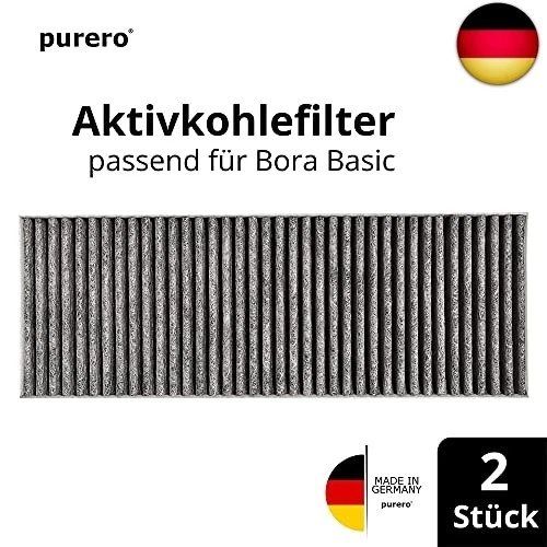 purero Aktivkohlefilter-Set (2er Set) geeignet für Bora BASIC BAKFS, Qualität w - Bild 2 von 4