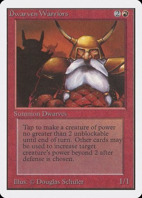 MTG Magic the Gathering Dwarven Warriors (144/302) Unlimited Edition MP