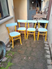 Lotto di 4 sedie in legno e formica anni 50/60 buone condizioni e molto stabili