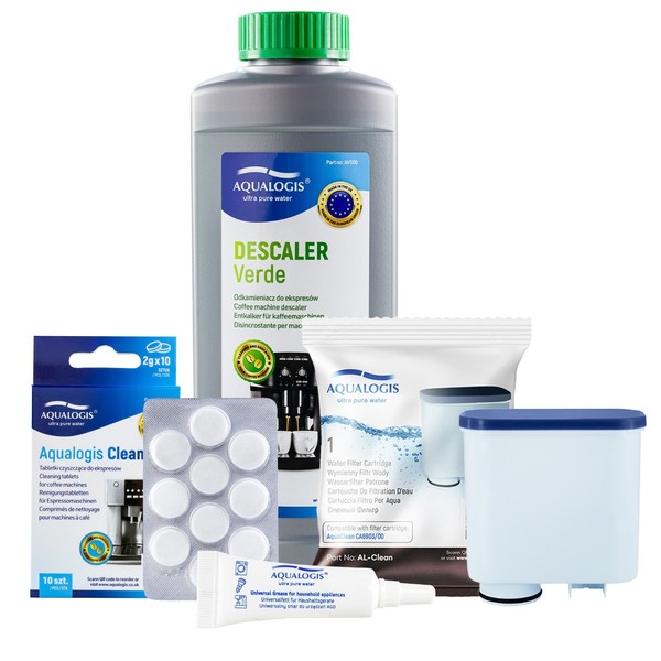 Philips Saeco Wasserfilter Al-Clean + Reinigungstabletten Entkalker Silikonfett-image