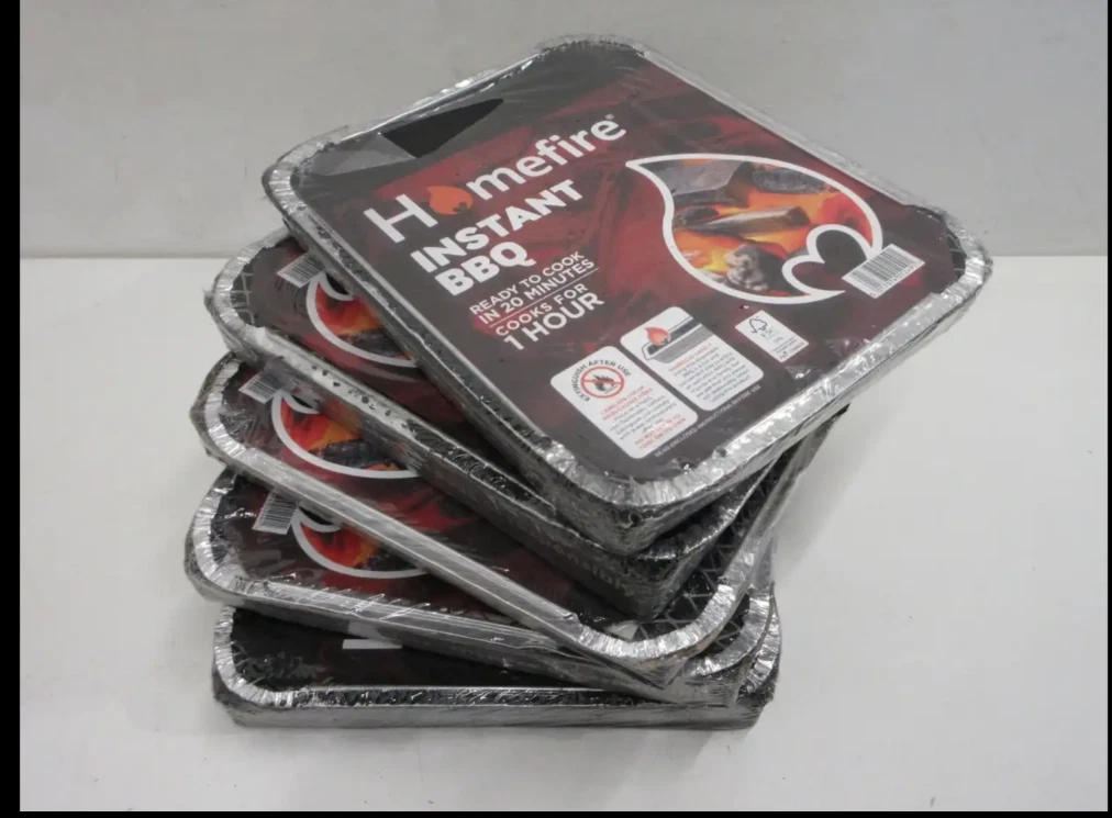 5 X Homefire Instant BBQ Disposable Tray | 29 x 24 x 4.6cm