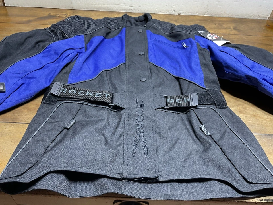 Joe Rocket Women's Ballistic Series Padded Black/Blue Size M Motorcycle Jacket - Image 2 of 4