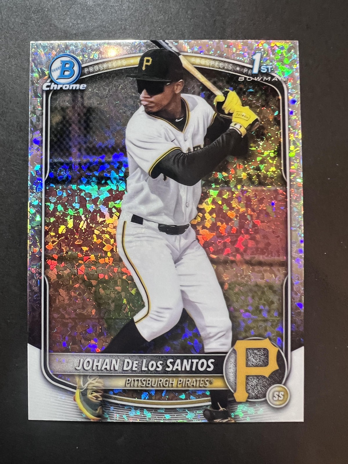 2025 Bowman Chrome #BCP-163 Johan De Los Santos Prospects Shimmer