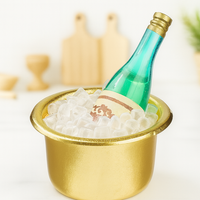 Miniatur SektküHler Mit Flasche Wichtel ZubehöR KüChe Lebensmittel Wichtelhaus