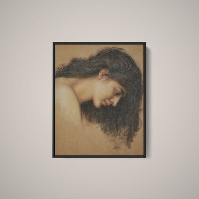 Evelyn De Morgan - Study of Female Head for the Cadence of Autumn  II - Print