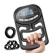 Hand Grip Strength Tester Trainer - Electronic Hand Dynamometer Forearm Grip ...