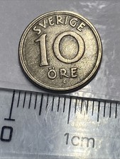 Schweden 10 &Ouml;re 1946 Monogramm K&ouml;nig Gustaf V. M&uuml;nze Sammlerst&uuml;ck