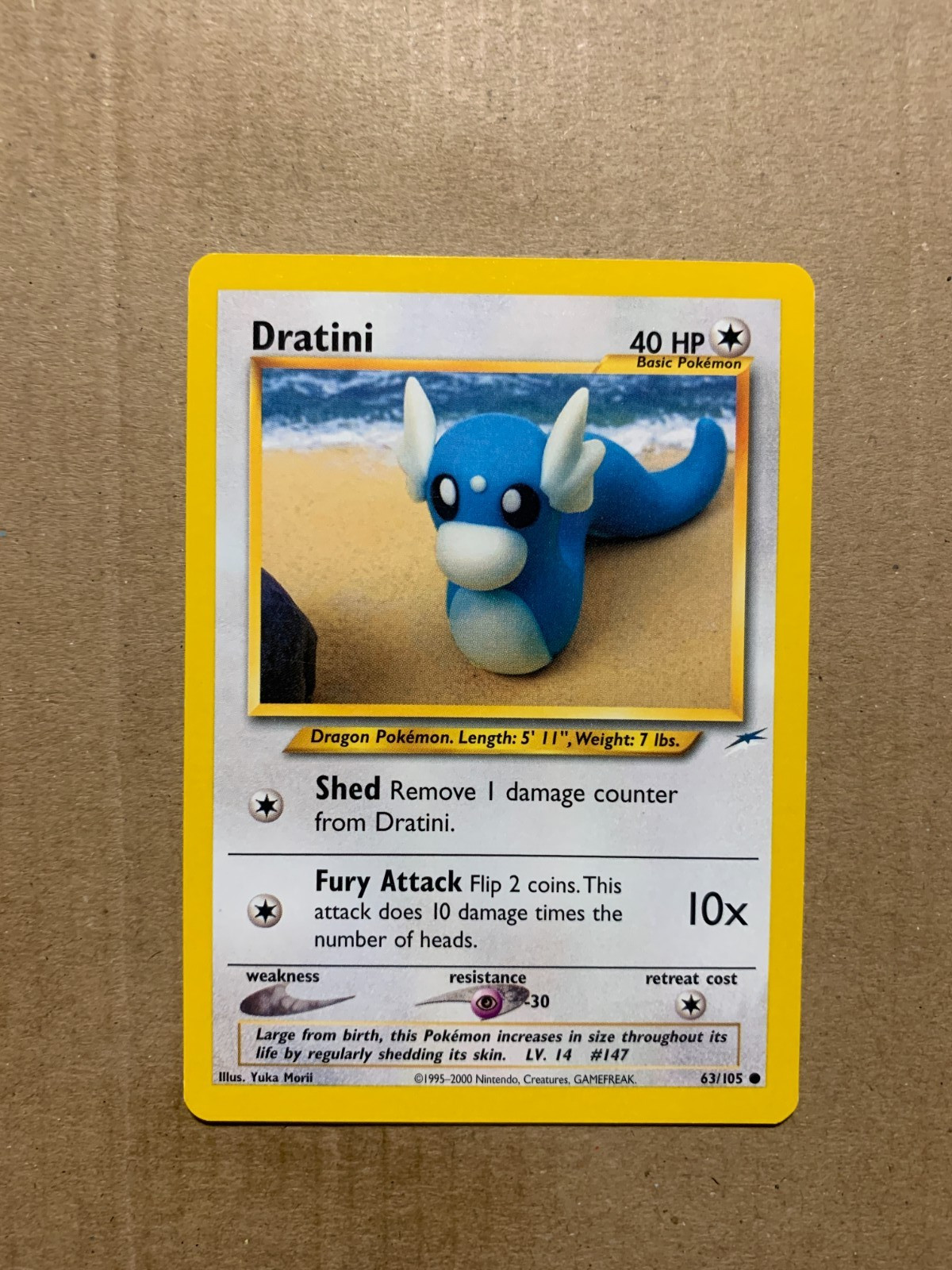 Dratini 63/105 Neo Destiny - Common Pokemon Card - NM/Mint