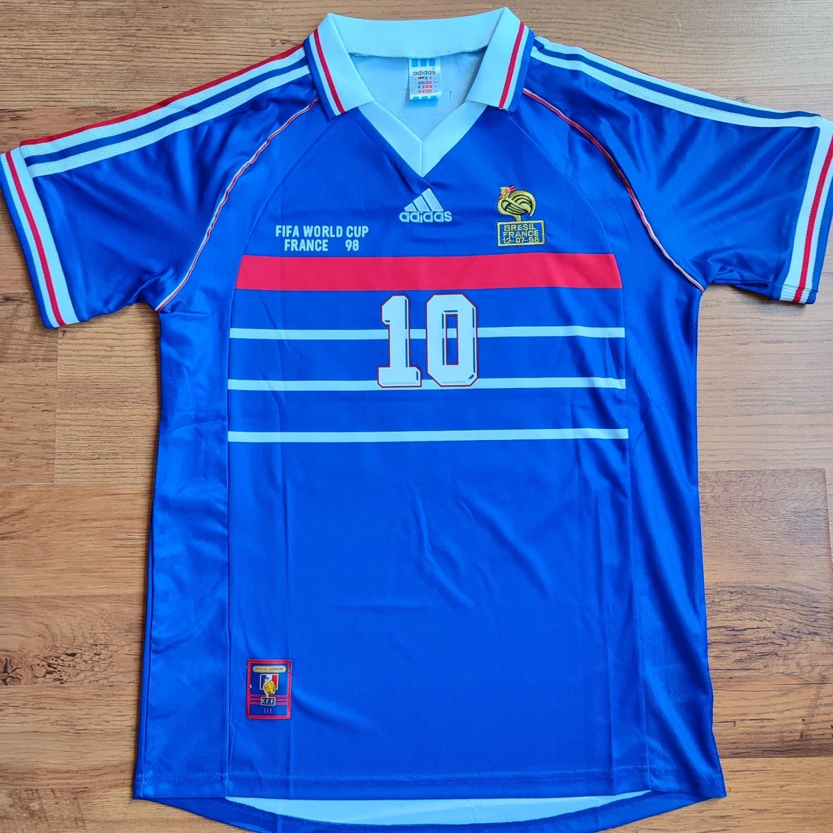 Maillot Foot Retro Et Vintage - Equipe De France Domicile 1998 Signe Zidane Xl 6