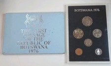 1976 Republic of Botswana Proof Set 6 Coins First Coinage Royal Mint