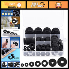 175Pcs Flat Rubber Washers Assortment Kit - 7 Sizes for Plumbing, Faucet, Hose R