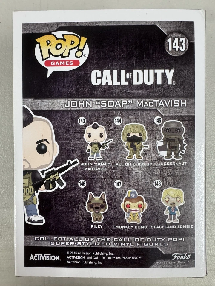 John “Soap” MacTavish 143 ~ Call of Duty ~ Funko Pop Vinyl + FREE POP PROTECTOR - image 3 of 4