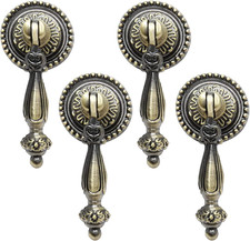 4 Pack Antique Bronze Cabinet Pull Handles Vintage Drawer Knobs