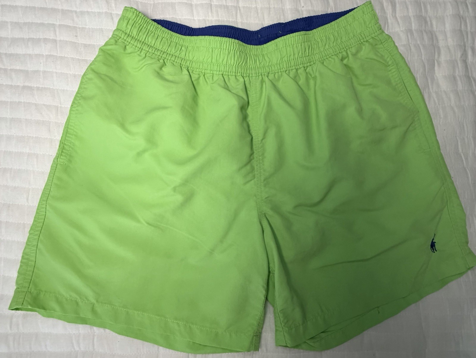 Polo Ralph Lauren Men’sM Lime Green Swim Trunks Mesh Lined Pockets